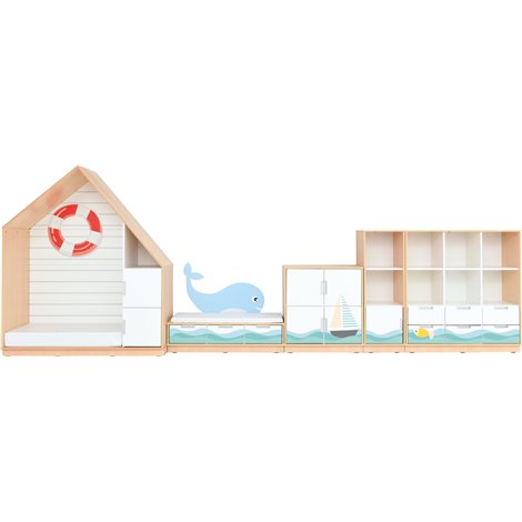 Set mobilier tematic pentru gradinita Marea, usi cu deschidere la 90 grade, inchidere silentioasa - imagine 6
